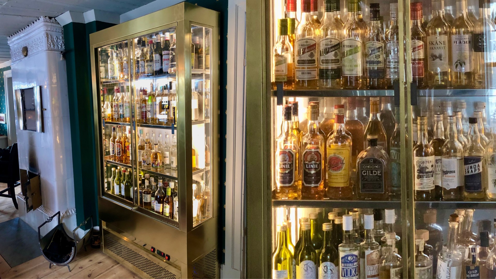 Vinkyl mässing guld snaps