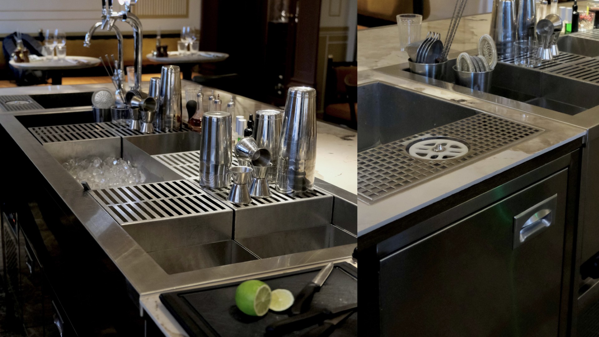 Specialanpassad barinredning i rostfritt